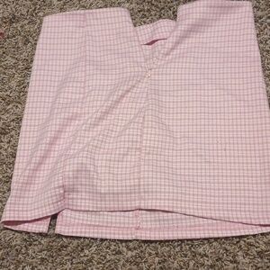 Pink plaid skirt